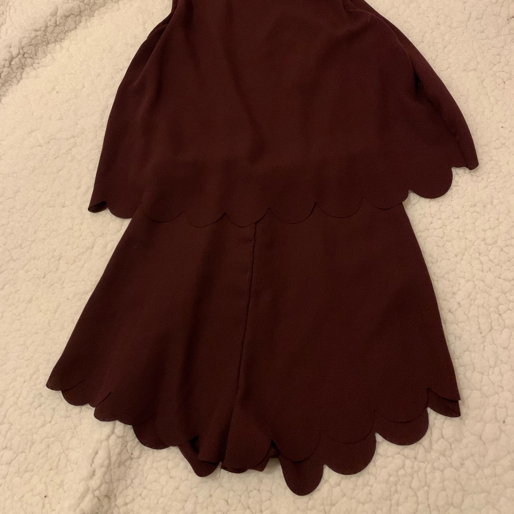 Burgundy H&M romper.